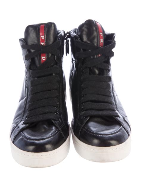 prada track shoes|prada high top sneakers women's.